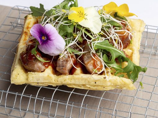 Restaurante La Fama – Tapa «Gofre Secreto con Salsa Chimichurry»